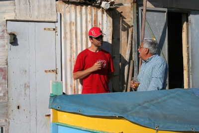 Counties evangelist Clive Cornish talks with a fisherman in Malta during a project called From Jerusalem to Rome in the Footsteps of the Apostle Paul. Counties evangelist Clive Cornish talks with a fisherman in Malta during a project called From Jerusalem to Rome in the Footsteps of the Apostle Paul.