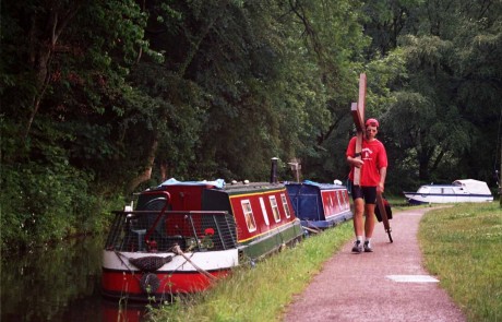 Pilgrim walks provide time to reflect, relax and recover. Here is Clive walking with alongside the peaceful Brecon canal during a pilgrim walk